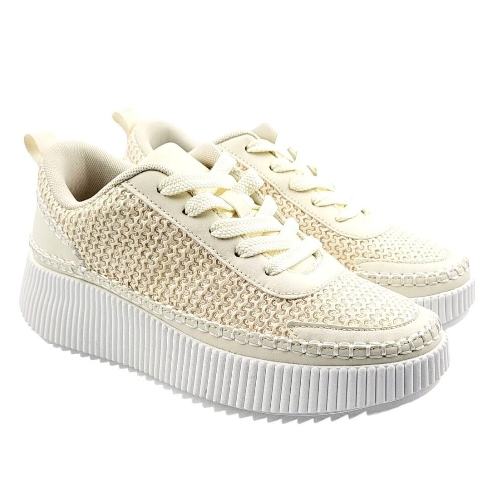 Berness‎ Woven Lace-Up Platform Sneakers - Size 7